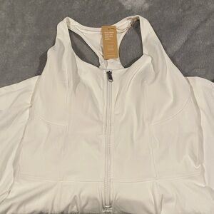 Popflex White Sleeveless Dress with Front Zipper size 2X nwt